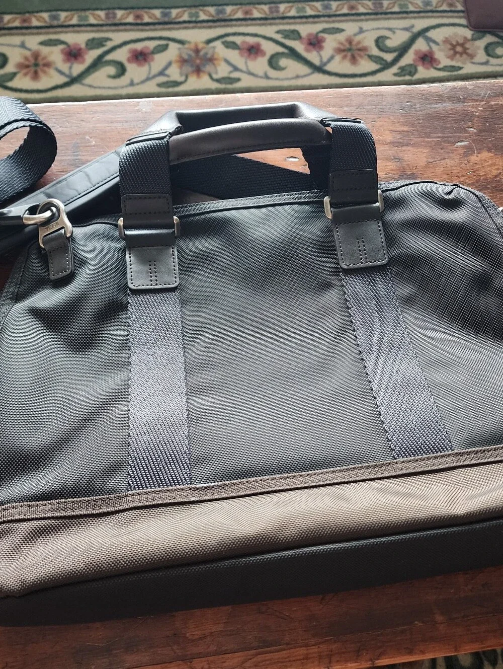 Tumi Alpha Bravo Slim Crossbody Briefcase Laptop Bag Nylon Black 222390HK2